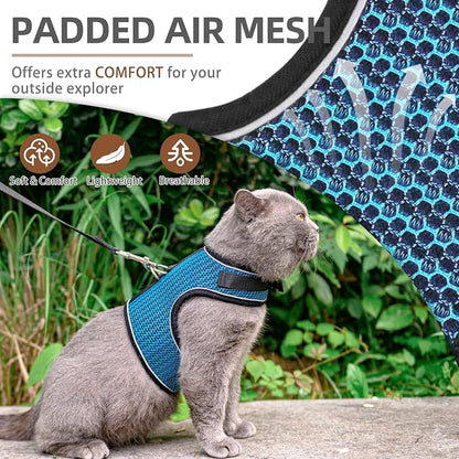 PUPTECK Soft Mesh Cat Vest Harness and Leash Set Puppy Padded Pet Harnesses - Image 2