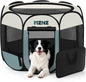 Dog Playpen, Portable Puppy Pet Crate Indoors by MZNZ