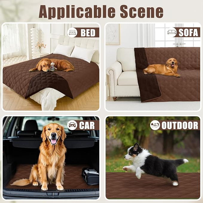 Smiry Waterproof Dog Bed Cover Blanket 82x82, Soft Reversible Pet Blanket - Image 5