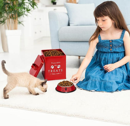 Meraki Home Farmhouse Cat Food and Treats Containers + Feed Scoop + Pet Food - Image 7
