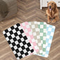 Checkered Dog Food mat, Non-Slip Sole Absorbent Dog and Water Bowl mat by Anpuimult