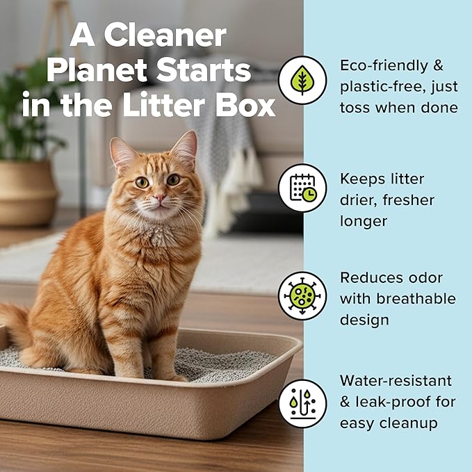 Kitty Sift Disposable Cat Litter Box Large, Durable Portable - Image 2