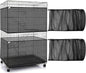 Shappy 2 Pieces Adjustable Bird Cage Seed Catcher Birdcage Cover Nylon Mesh by Shappy