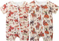 Unisex Summer Trendy 2-Pack Rompers Short Sleeve Zipped Bodysuit Infant Cotton by JingleBaBa
