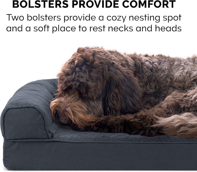 Furhaven Orthopedic Dog Bed for Medium/Small Dogs w/ Removable Bolsters & - Image 11