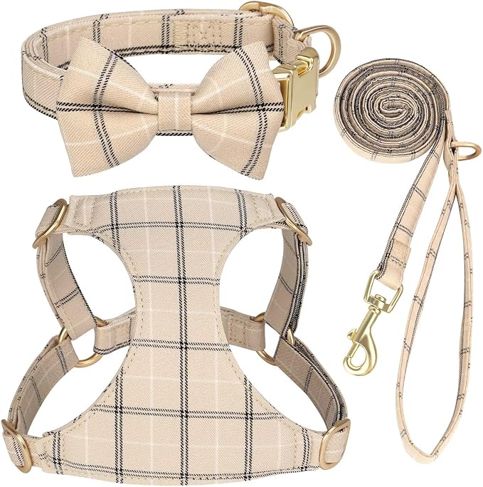 Beirui Cute Extra Small Dog Harness Collar and Leash Set by Beirui