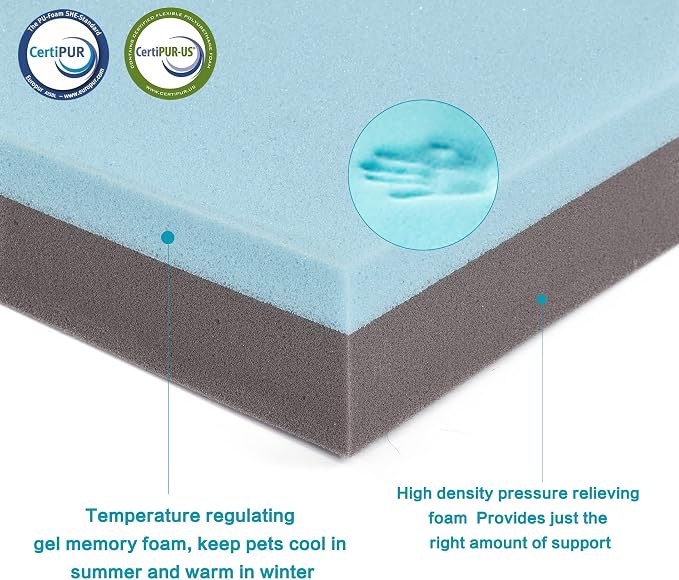 Orthopedic Memory Foam Bed for Large Dogs, Waterproof Cooling Pet Mats for Crate - Image 8