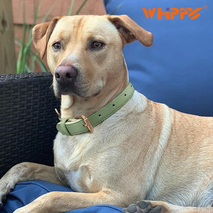WHIPPY Leather Dog Collar for Small Medium Large Dog Adjustable Soft Breathable - Image 5