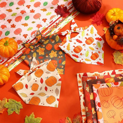 Abbylike 50 Pcs Fall Thanksgiving Dog Bandanas Bulk Pumpkin Bandanas - Image 5