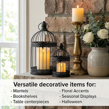 Vela Lanterns Bird Cage Decor Candle Holder Lantern Decorative Table - Image 3