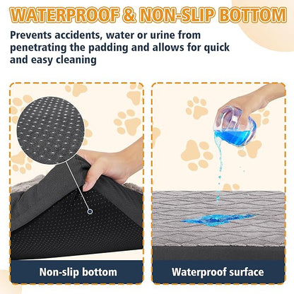 Orthopedic Dog Beds Large Sized Dog – Waterproof Plush Pet Mattress - Image 5