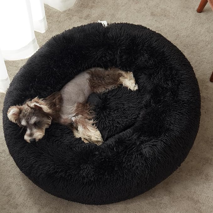 WESTERN HOME WH Calming Dog Bed & Cat Bed, Anti-Anxiety Donut Dog Cuddler Bed - Image 2