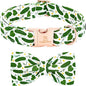 Lionheart glory Dog Bow Collar Cucumbers Print Dog Collar by LionheartGlory