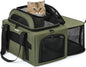 Pecute Top Side Expandable Pet Carrier Airline Approved Dog Cat Carrier by pecute