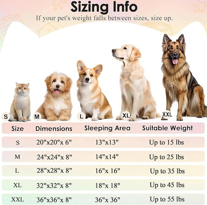 28in Large Dog Bed, Medium Size Dog and Cats, Calming Donut Bed - Image 2