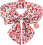 Christmas Dog Collar with Bow Tie, Cotton Christmas Bowtie Collar by UPURARAPUP
