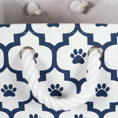 Bone Dry Pet Storage Collection Lattice Paw Print, Small Round - Image 3