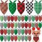 Weewooday 50 Pcs Valentine's & St. Patrick's Day Dog Bandanas Bulk Red & Green by Weewooday