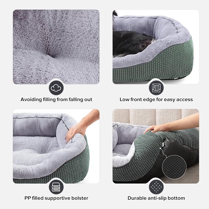 INVENHO Small Dog Bed Washable Orthopedic Calming Warming Durable Pet Bed - Image 7