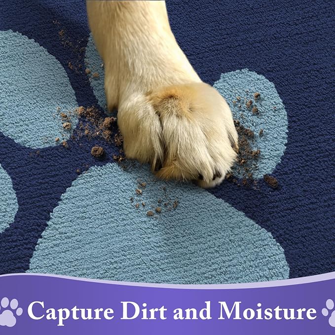 Buganda Dog Door Mat for Muddy Paws, Absorbent Dirt Trapper Non Slip Indoor - Image 4