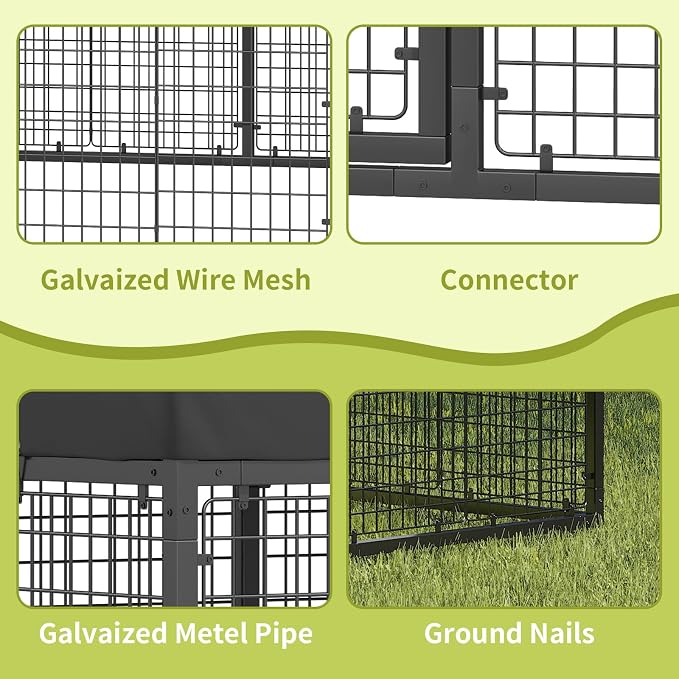 Large Outdoor Dog Enclosure, Heavy Duty Dog Cage - Image 6