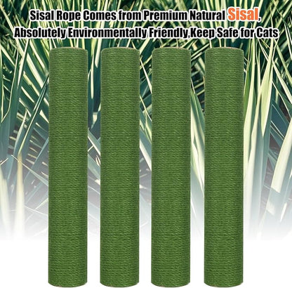 PowerKing Natural Sisal Replacement Scratching Post, 15.7'' 2 Pieces M8 Cat - Image 4