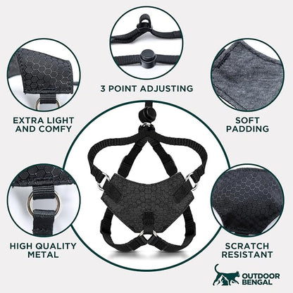 Houdini™ Escape Proof Cat Harness and Leash Set by OutdoorBengal – Black - Image 8