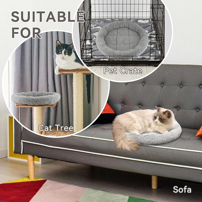 Enjoying Small Cat Bed Mat, 11.81" Round, Self Warming Cat Mat - Image 6