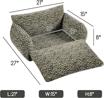 Hollypet Cat Bed Fluffy Plush Mutifuctional Double-Layer Soft Pet Couch - Image 3