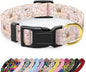 Reflective Dog Collar for Small Dogs, Cute Flower Theme Adjustable Heavy-Duty by TMOODEL