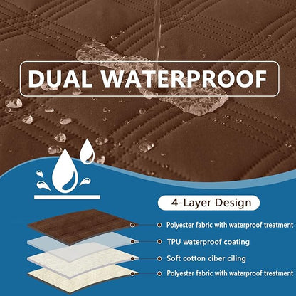 hyha Waterproof Dog Blanket, Reversible Pet Bed Blanket, Soft Sofa Couch Cover - Image 3