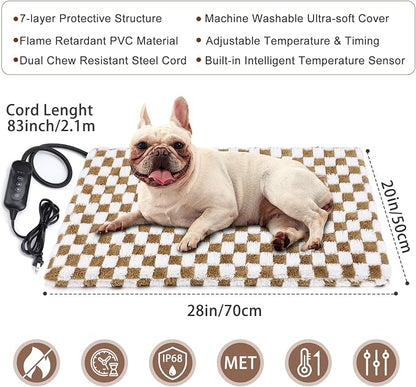 MIXJOY Heated Dog Bed, 11 Adjustable Temperature Dog Heating Pad Indoor - Image 5