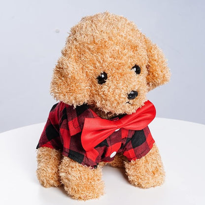 Tongcloud 3 Pack Plaid Puppy Cat Shirt Cute Cat Shirt Dog Shirt - Image 4