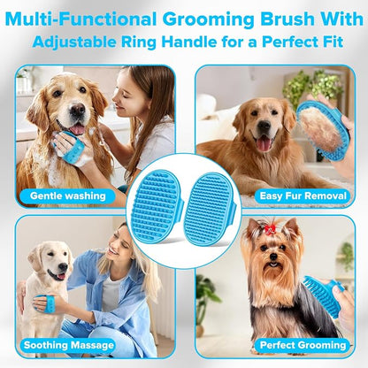 6PCS Pet Grooming Kit for Dogs, Cats and Horses | Dog Washing Gloves | Dog Bath - Image 5