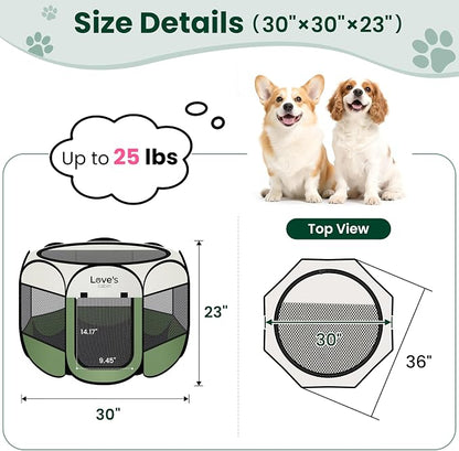 Love's cabin Pet Puppy Dog Playpen, Medium Dog Tent Crates Cage Indoor/Outdoor - Image 3