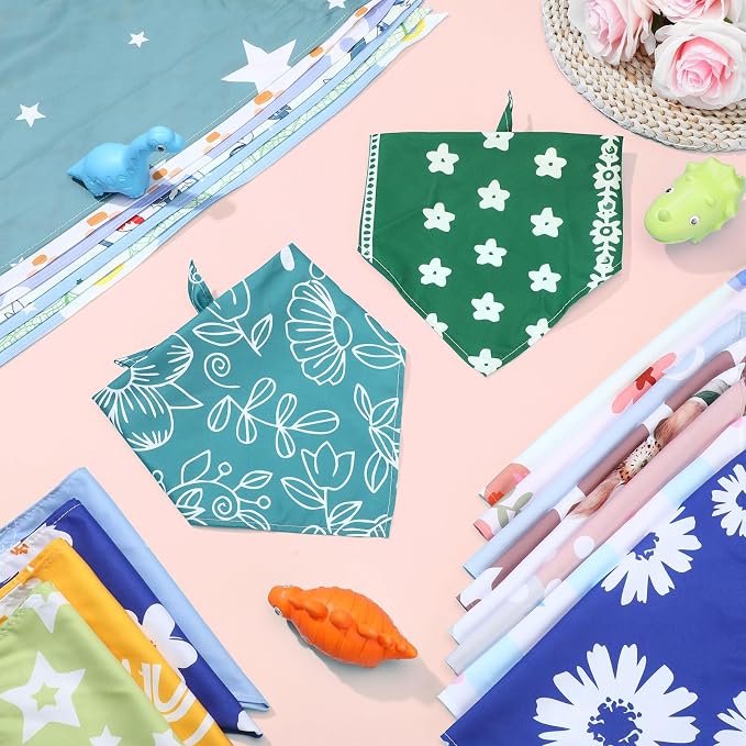 100 Pcs Boho Dog Bandanas Bulk Pet Bibs Colorful Triangle Scarf Boho Pet - Image 4