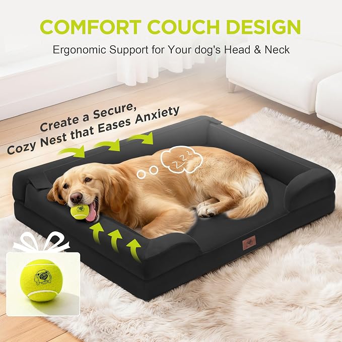 Orthopedic Dog Bed for Extra Large Dogs, XXL Waterproof Egg Crate Memory Foam - Image 7