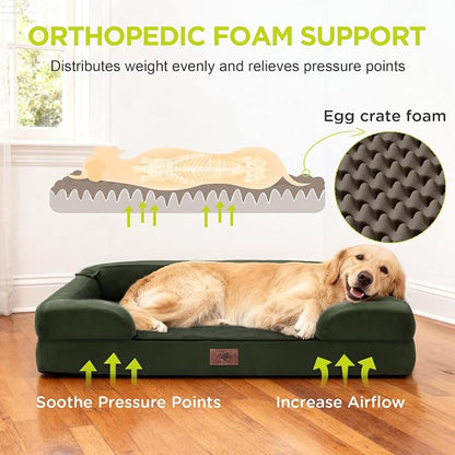 Orthopedic Dog Beds for Large Medium Dogs, Big Waterproof Memory Foam Pet Couch - Image 2