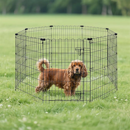 Amazon Basics Foldable Metal Exercise Dog Playpen, Indoor/Outdoor, Single Door - Image 7
