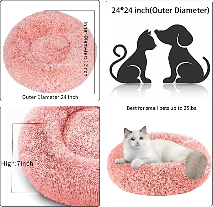 Nisrada Cat Beds for Indoor Cats, 24 Inch Dog Bed for Small Melium Large Dogs - Image 5