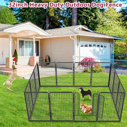 Dog Playpen Pet Fence Outdoor for Yard, 32inch 38 Panels Dog Pens Outside - Image 2