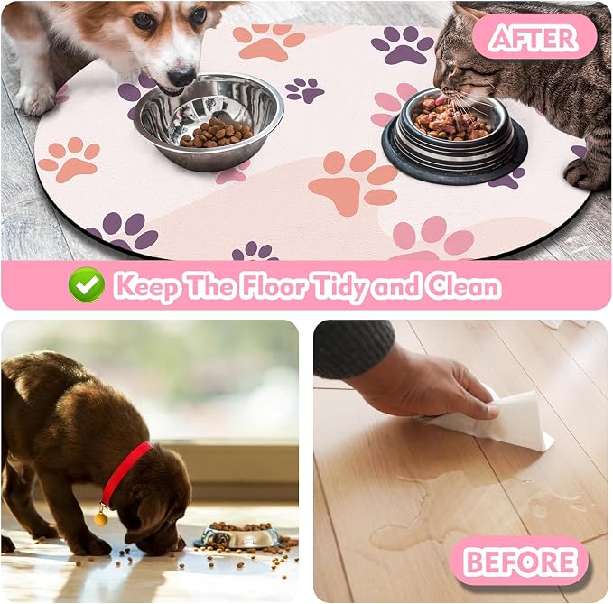Large Pet Feeding Mat – 28''x17'' Absorbent Dog Mat - Image 5