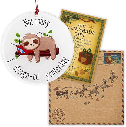 Sloth Gifts for Women, Sloth Ornament, Christmas Ornament 2025 Funny Lazy - Image 2