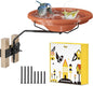 iBorn Bird Bath for Outside, Fence Mounted Bird Baths 12in, BPA-Free Bowl by iBorn