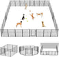 Dog Playpen Dog Fence Outdoor for Yard, 32inch 34 Panels Dog Pens Outside by Jhsomdr
