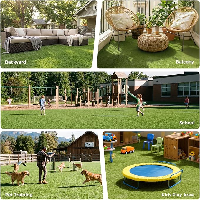 Artificial Grass Rug Indoor Outdoor, 3 x 5FT Faux Grass Turf - Image 9