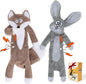 HGB No Stuffing Dog Toys for Aggressive Chewers, Squeaky Crinkle Plush Dog Toys by HGB