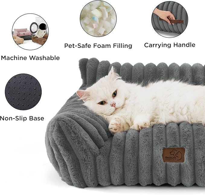 Bedsure ComfyFleece™ Cute Cat Couch - Image 5