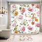 4 PCS Pink Floral Birds Bathroom Set by Ufeela