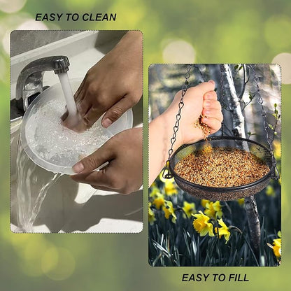 2-in-1 Set Hanging Bird Feeder and Bath - Image 4